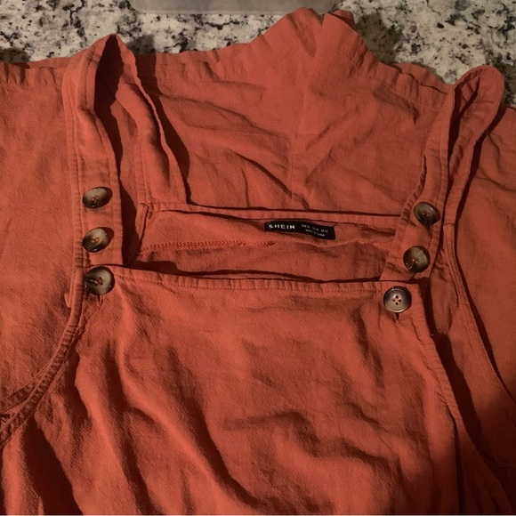 Maternity Drawstring Waist Overall Romper - Picture 4 of 5